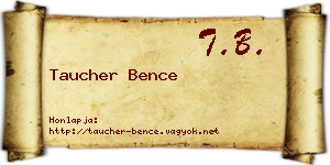 Taucher Bence névjegykártya